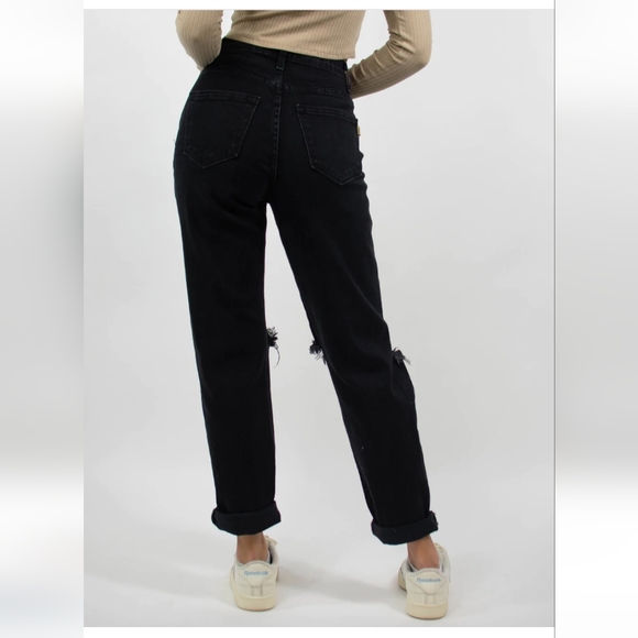 Grey Bandit Ryder Boyfriend Black Jeans size 24/1 - Picture 2 of 5